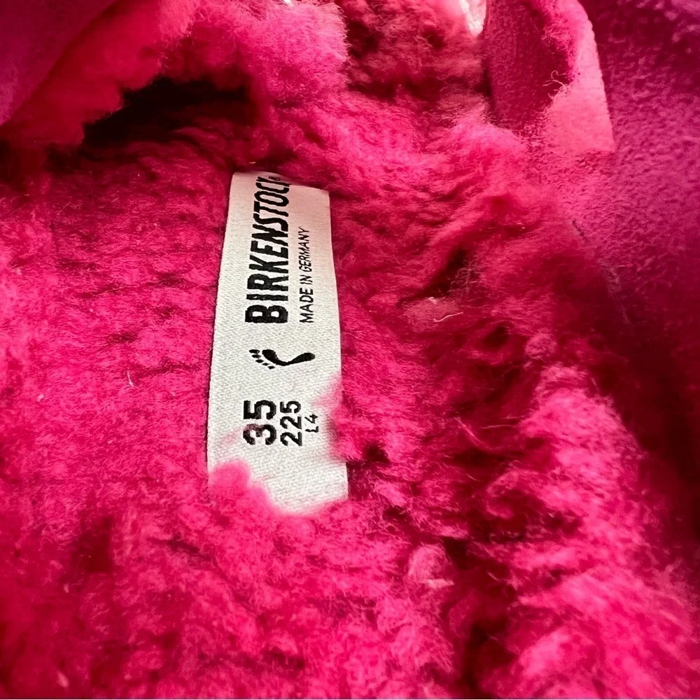 Birkenstock Arizona Kids Shearling Sandals Pink 35